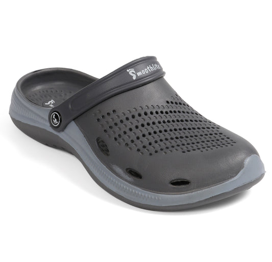 Smoothlite Classic Dual-Tone Painted Clogs for men in Dark Grey & Light Grey, image 2