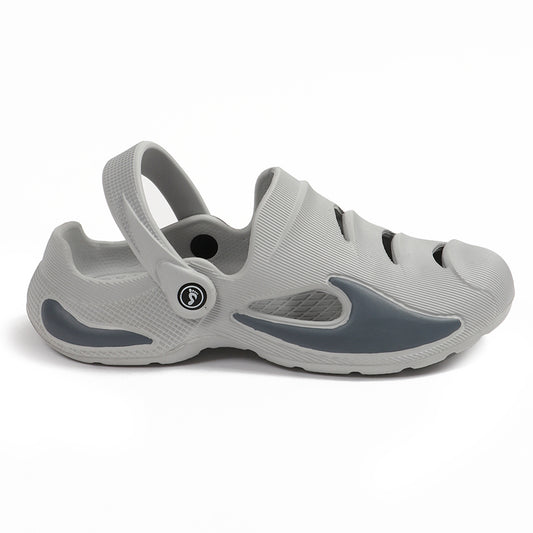 Smoothlite Painted-Heel Comfort Clogs for men in Light Grey, image 2