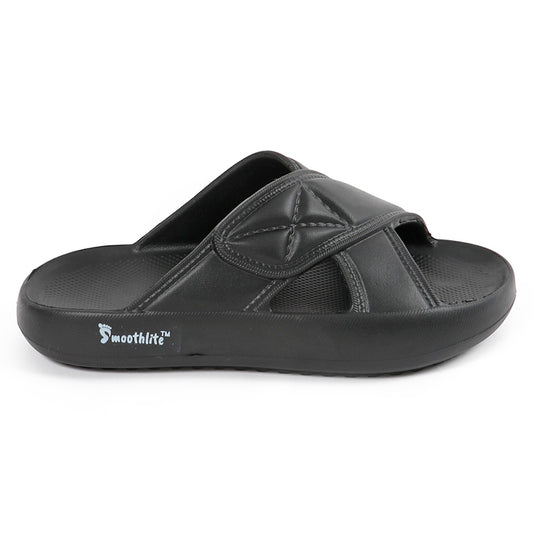 Smoothlite Cross-Strap Comfort Slides for men in Black, image 2