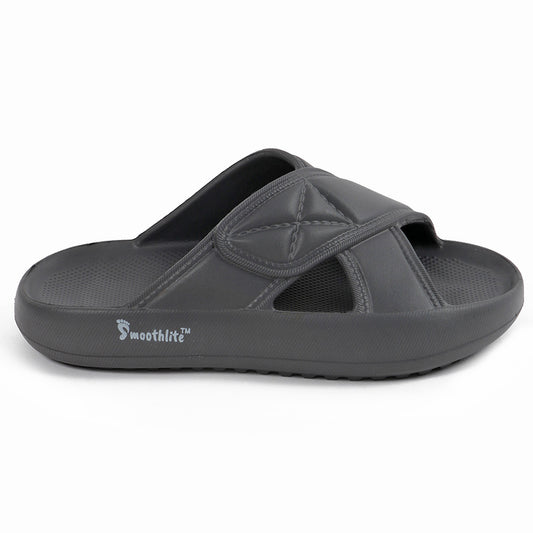 Smoothlite Cross-Strap Comfort Slides for men in Dark Grey, image 2