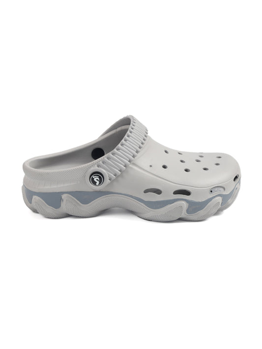 Smoothlite Chunky Painted-Sole Clogs for men in Light Grey, image 2