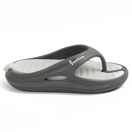 Smoothlite Dual-Tone Slides with Removable Footbed for men in Dark Grey & Light Grey, image 2