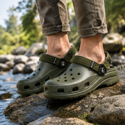 Smoothlite Ultra-Chunky Adjustable Clogs for men in Olive Green, image 7