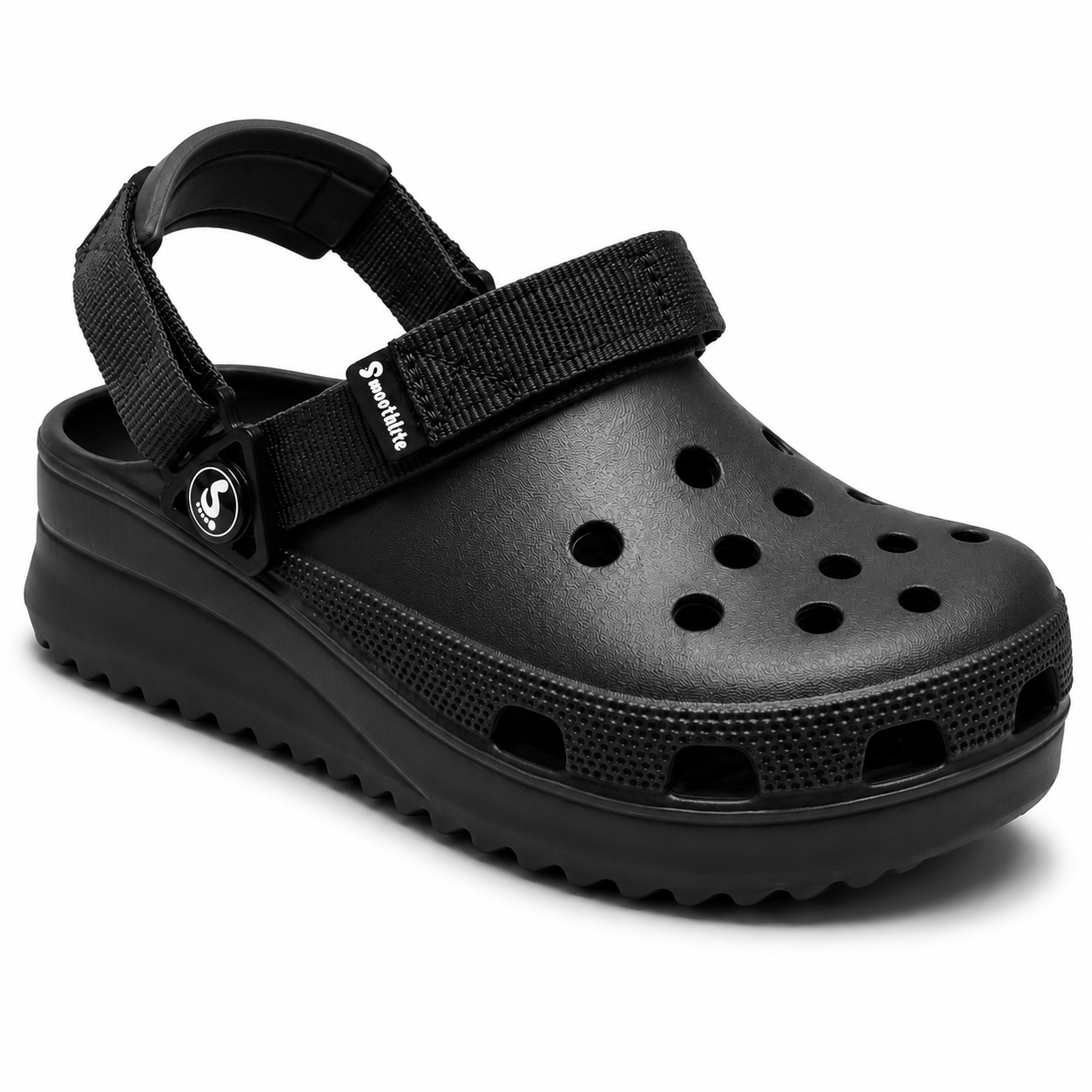 Smoothlite Ultra-Chunky Adjustable Clogs for men in Black, image 1