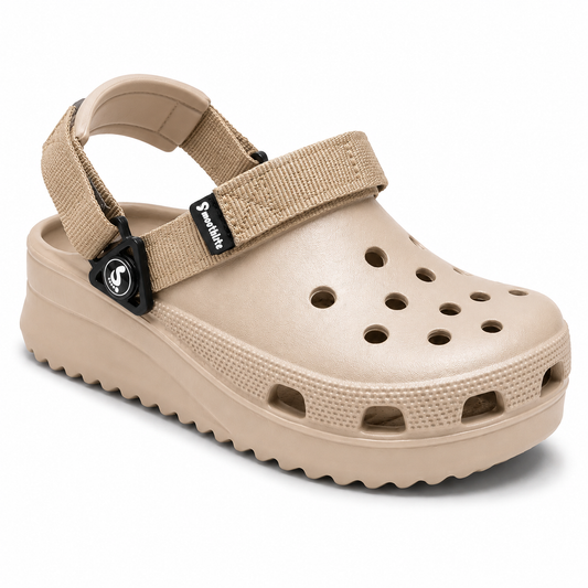 Smoothlite Ultra-Chunky Adjustable Clogs for men in Beige, image 1
