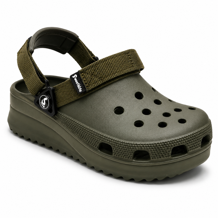 Smoothlite Ultra-Chunky Adjustable Clogs for men in Olive Green, image 1