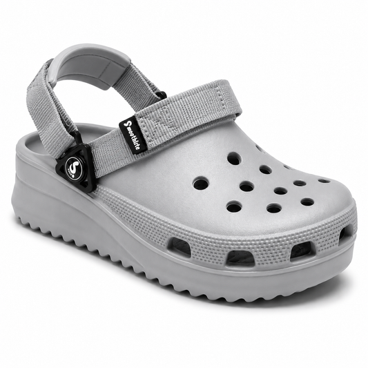 Smoothlite Ultra-Chunky Adjustable Clogs for men in Light Grey, image 1