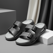 Smoothlite Dual-Tone Cushioned Slippers for men in Dark Grey & Light Grey, image 6