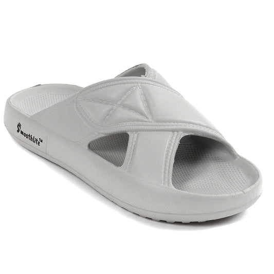 Smoothlite Cross-Strap Comfort Slides for men in Light Grey, image 1