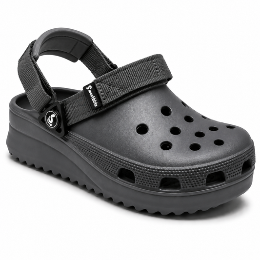 Smoothlite Ultra-Chunky Adjustable Clogs for men in Dark Grey, image 1