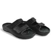 Smoothlite Adjustable Velcro Comfort Slides for men in Black, image 4