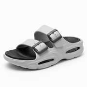 Smoothlite Dual-Tone Cushioned Slippers for men in Light Grey & Dark Grey, image 1