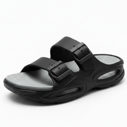 Smoothlite Dual-Tone Cushioned Slippers for men in Black & Light Grey, image 1