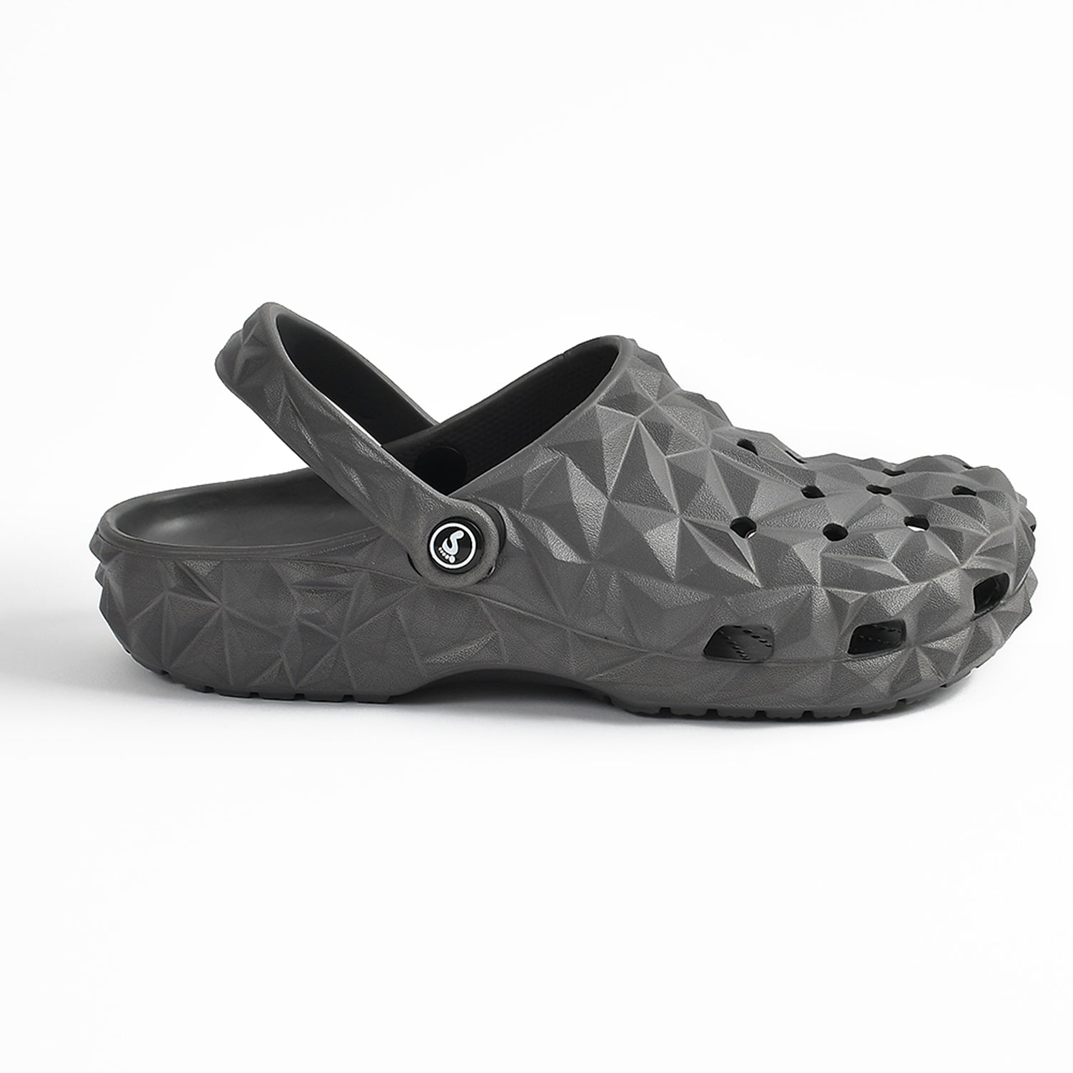 Smoothlite Diamond-Cut Ventilated Clogs for men in Dark Grey, image 2