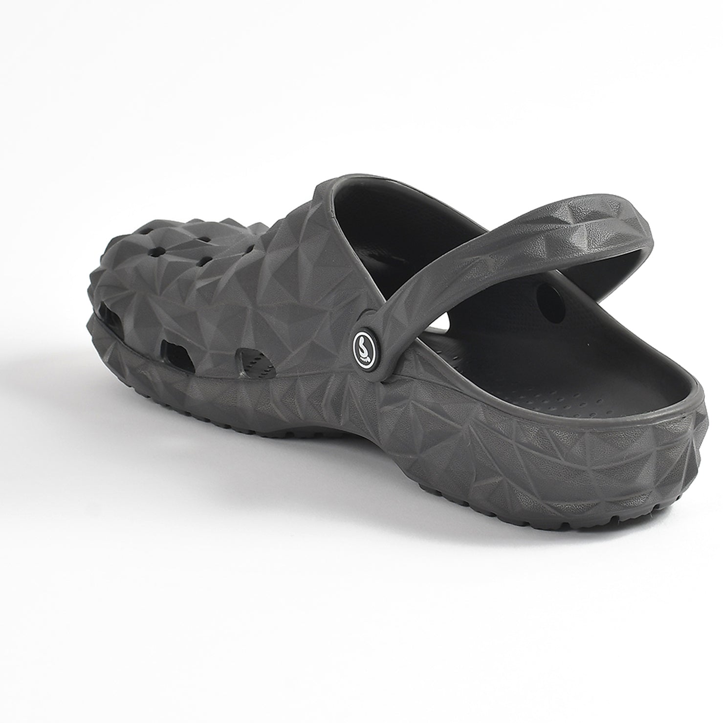 Smoothlite Diamond-Cut Ventilated Clogs for men in Dark Grey, image 3