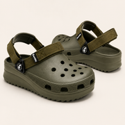 Smoothlite Ultra-Chunky Adjustable Clogs for men in Olive Green, image 3