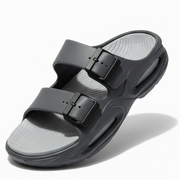 Smoothlite Dual-Tone Cushioned Slippers for men in Dark Grey & Light Grey, image 2