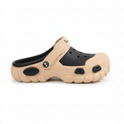 Smoothlite Dual-Tone Chunky Comfort Clogs for men in Beige & Black, image 2