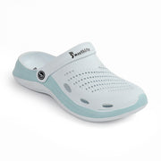 Smoothlite Classic Dual-Tone Painted Clogs for men in White & Blue, image 2