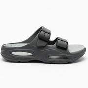 Smoothlite Dual-Tone Cushioned Slippers for men in Dark Grey & Light Grey, image 3