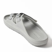 Smoothlite Adjustable Velcro Comfort Slides for men in Light Grey, image 3