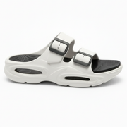 Smoothlite Dual-Tone Cushioned Slippers for men in White & Black, image 2