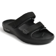 Smoothlite Adjustable Velcro Comfort Slides for men in Black, image 1