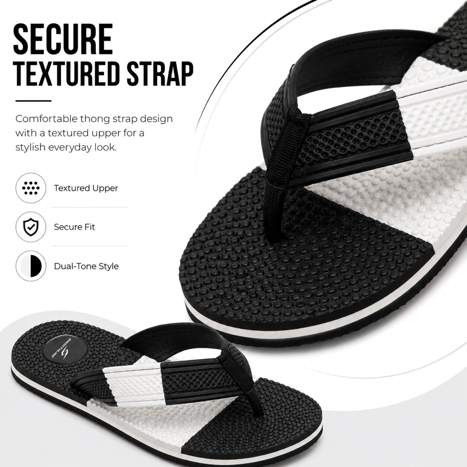 Smoothline Foot Support Massage Flip-Flops for Men