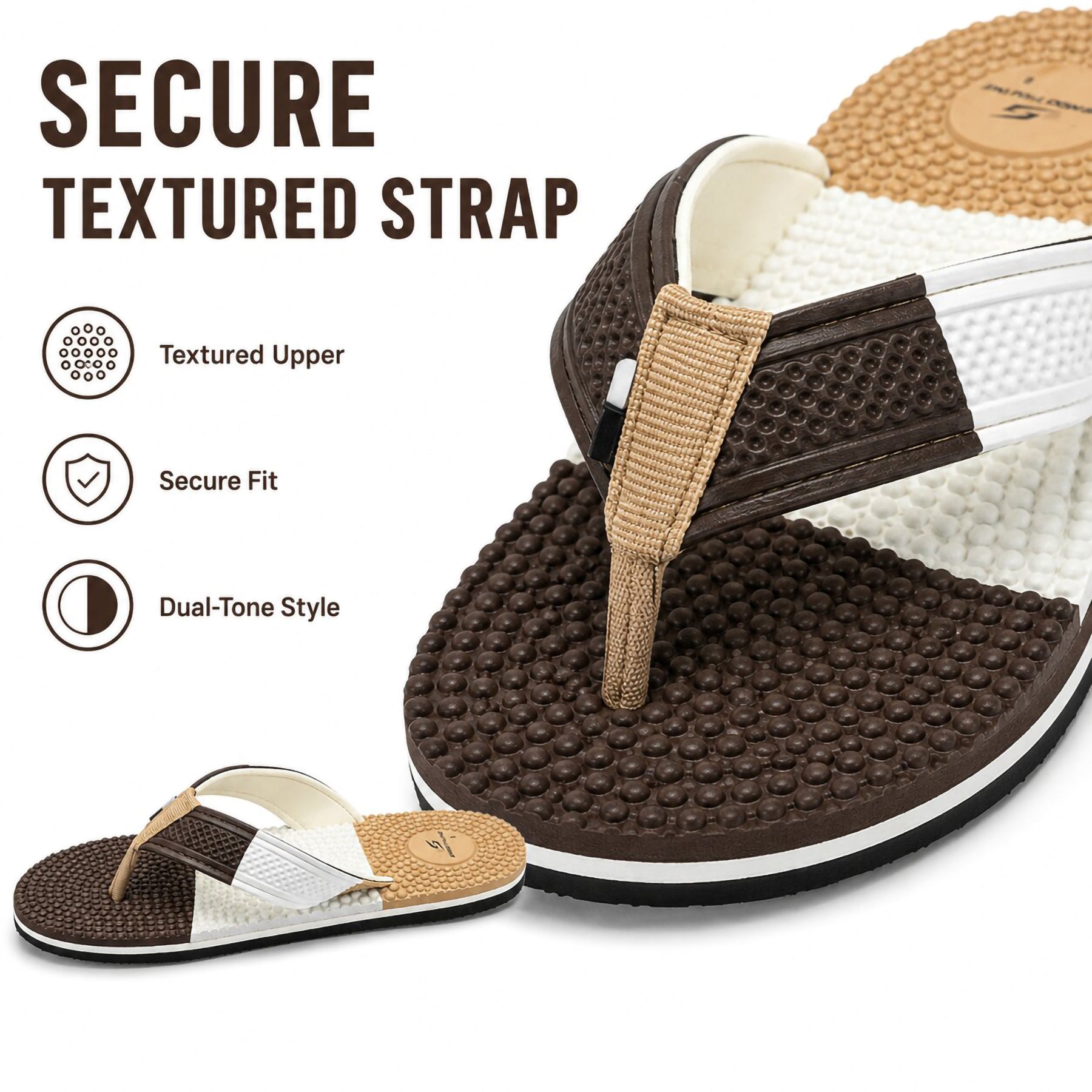 Smoothline Foot Support Massage Flip-Flops for Men