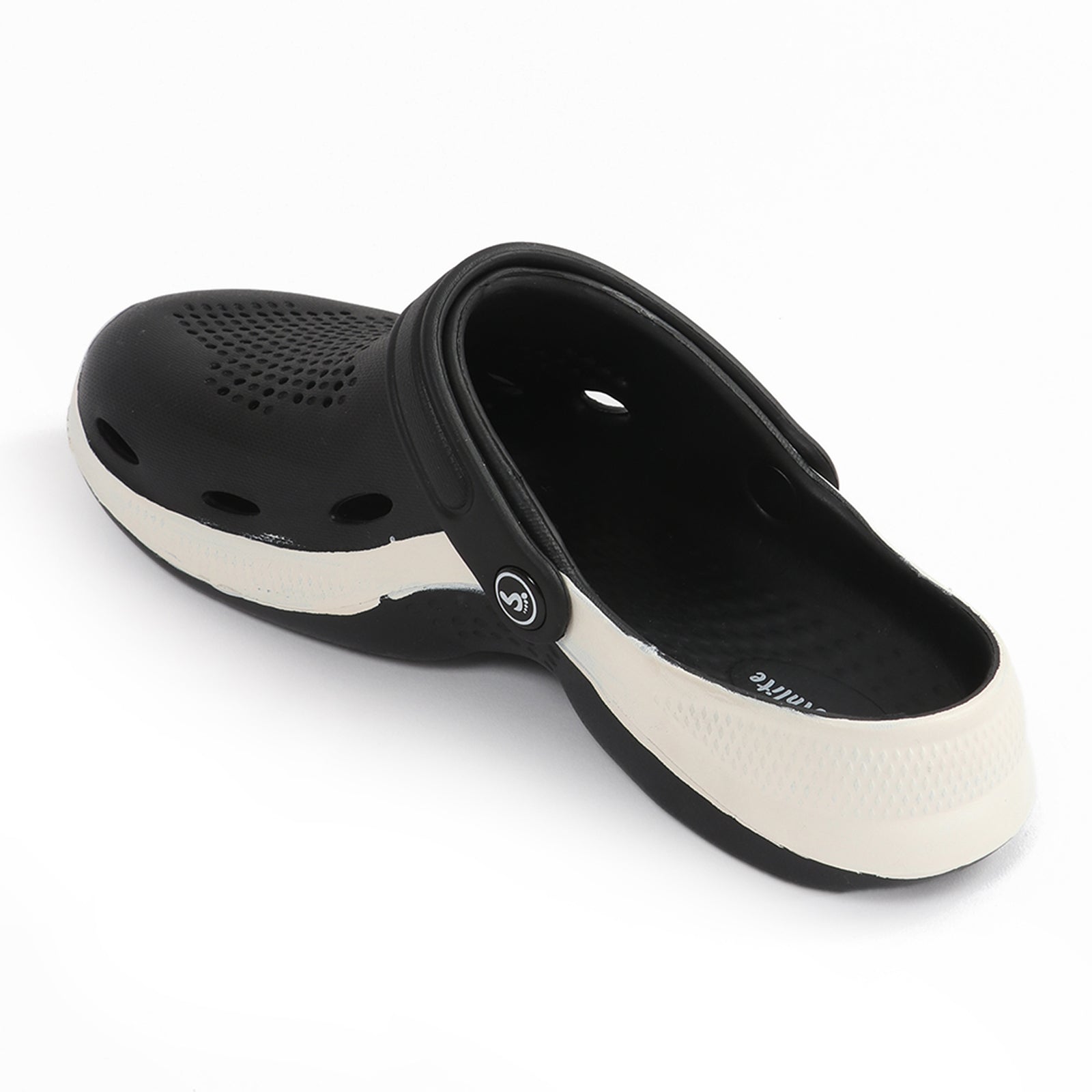 Smoothlite Classic Dual-Tone Painted Clogs for men in Black & White, image 3