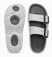 Smoothlite Dual-Tone Cushioned Slippers for men in Light Grey & Dark Grey, image 4