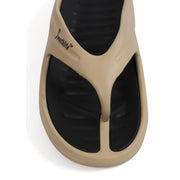 Smoothlite Dual-Tone Slides with Removable Footbed for men in Beige & Black, image 5
