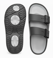 Smoothlite Dual-Tone Cushioned Slippers for men in Dark Grey & Light Grey, image 4