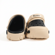 Smoothlite Dual-Tone Chunky Comfort Clogs for men in Beige & Black, image 4