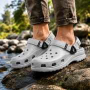 Smoothlite Ultra-Chunky Adjustable Clogs for men in Light Grey, image 5