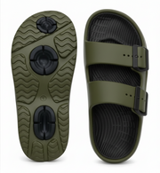 Smoothlite Dual-Tone Cushioned Slippers for men in Olive & Black, image 3