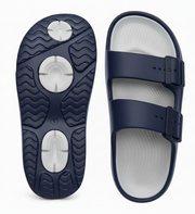 Smoothlite Dual-Tone Cushioned Slippers for men in Navy Blue & Light Grey, image 4