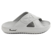 Smoothlite Cross-Strap Comfort Slides for men in Light Grey, image 2