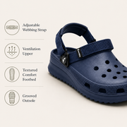 Smoothlite Ultra-Chunky Adjustable Clogs for men in Navy Blue, image 6