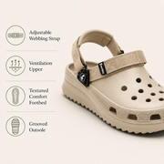 Smoothlite Ultra-Chunky Adjustable Clogs for men in Beige, image 6