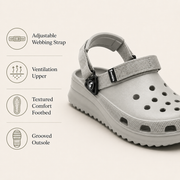 Smoothlite Ultra-Chunky Adjustable Clogs for men in Light Grey, image 6