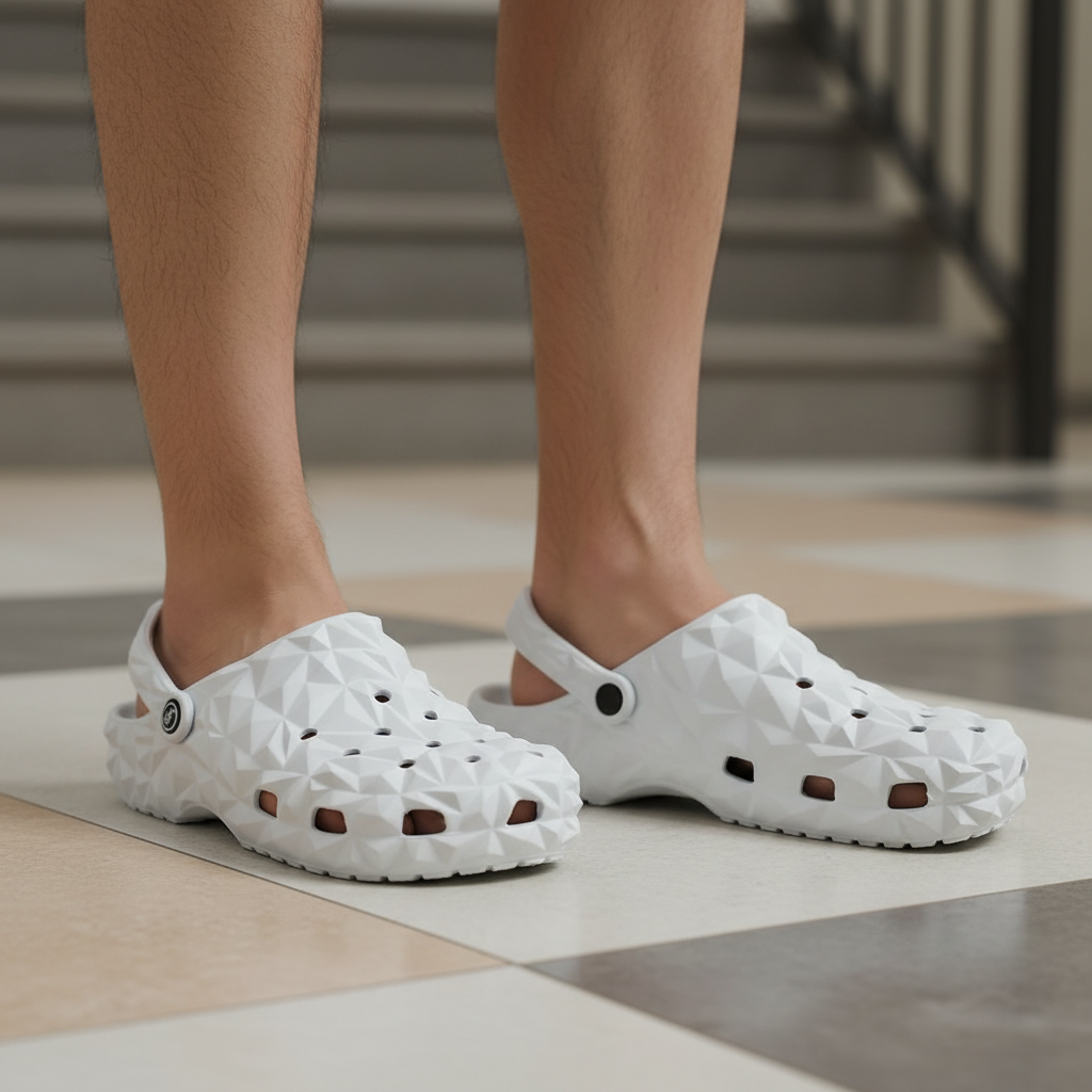 Smoothlite Diamond-Cut Ventilated Clogs for men in White, image 6