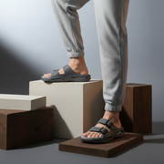 Smoothlite Dual-Tone Cushioned Slippers for men in Dark Grey & Light Grey, image 5