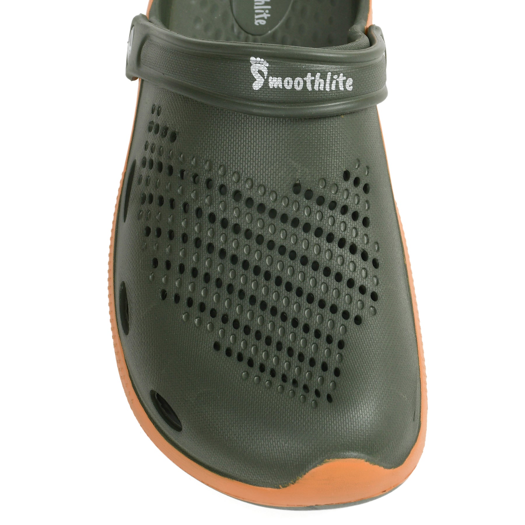 Smoothlite Classic Dual-Tone Painted Clogs for men in Olive & Tan, image 4