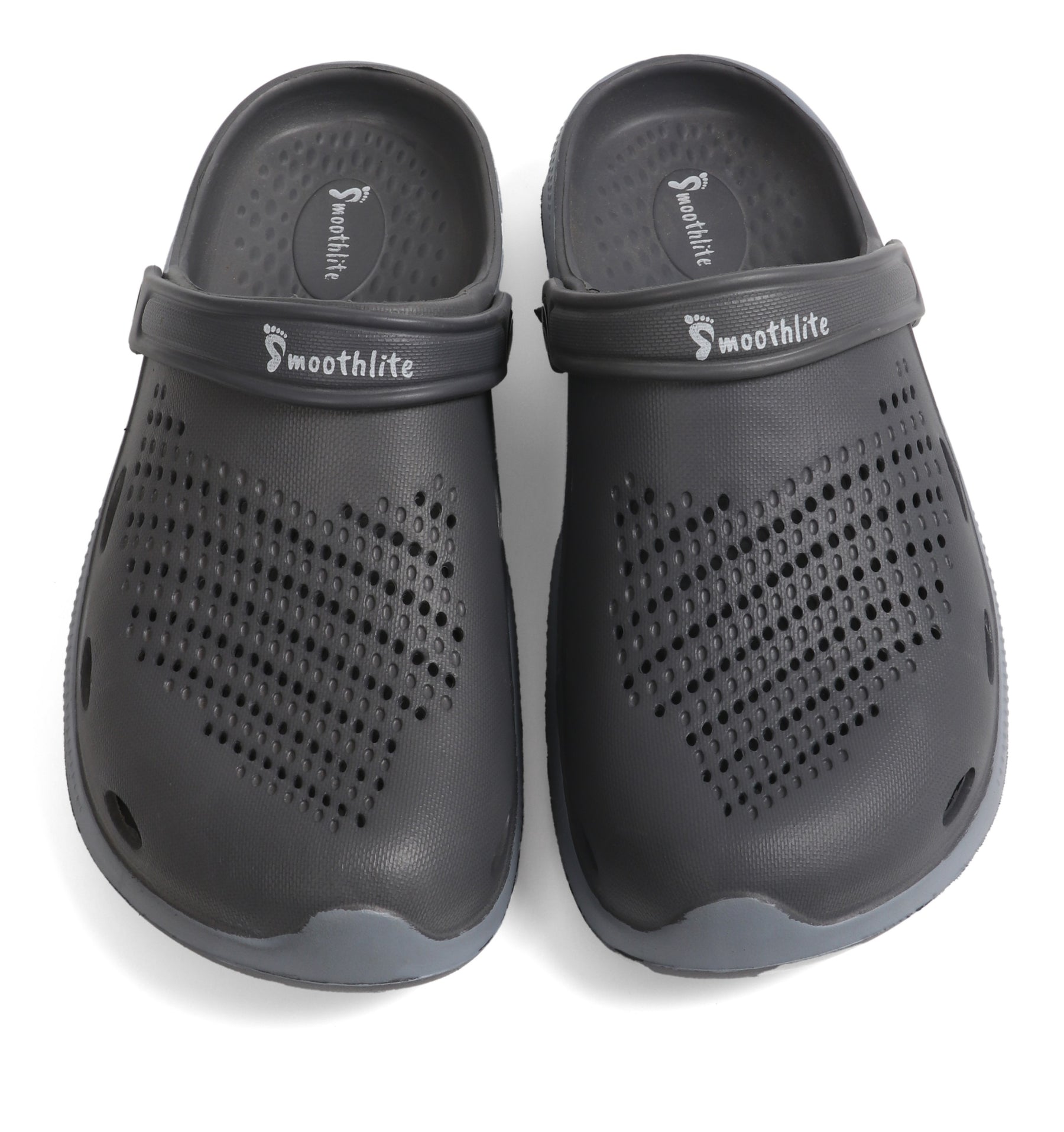 Smoothlite Classic Dual-Tone Painted Clogs for men in Dark Grey & Light Grey, image 4
