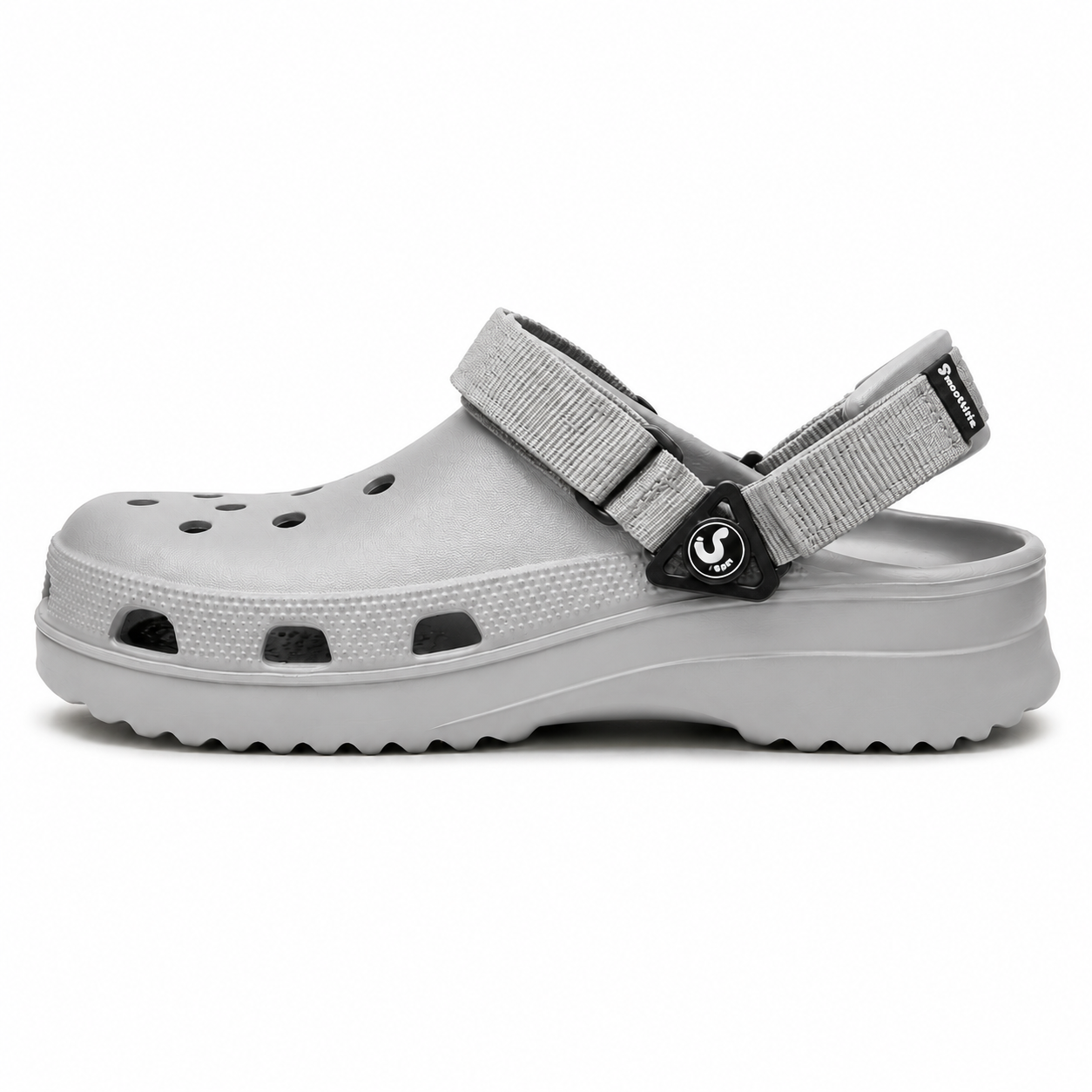Smoothlite Ultra-Chunky Adjustable Clogs for men in Light Grey, image 7