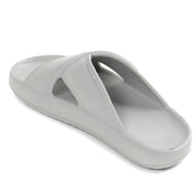 Smoothlite Cross-Strap Comfort Slides for men in Light Grey, image 3
