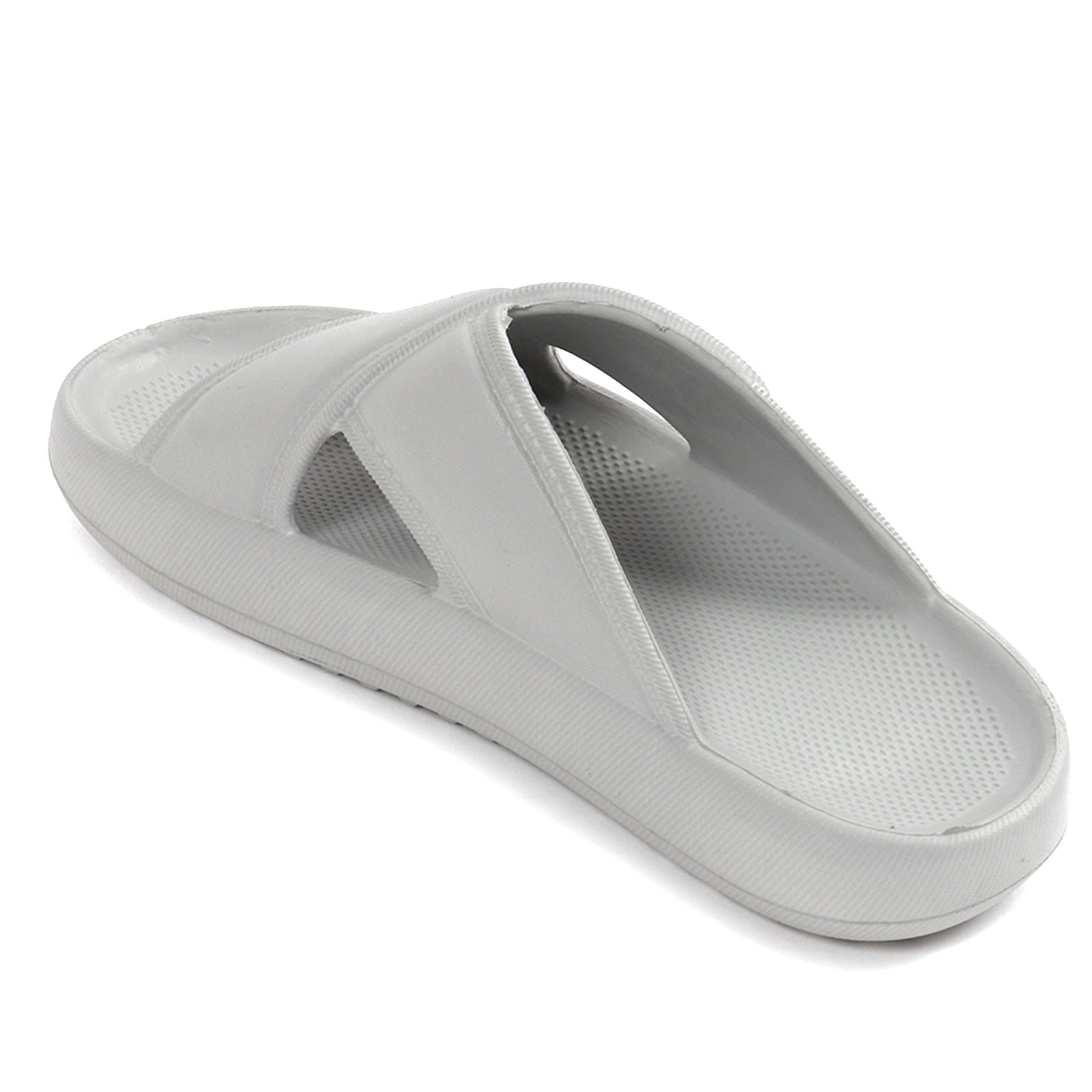 Smoothlite Cross-Strap Comfort Slides for men in Light Grey, image 3