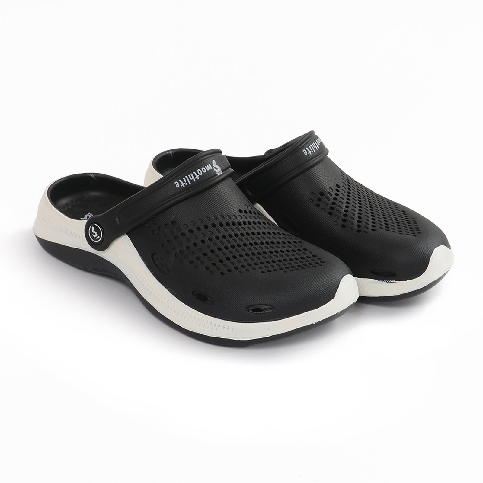 Smoothlite Classic Dual-Tone Painted Clogs for men in Black & White, image 5