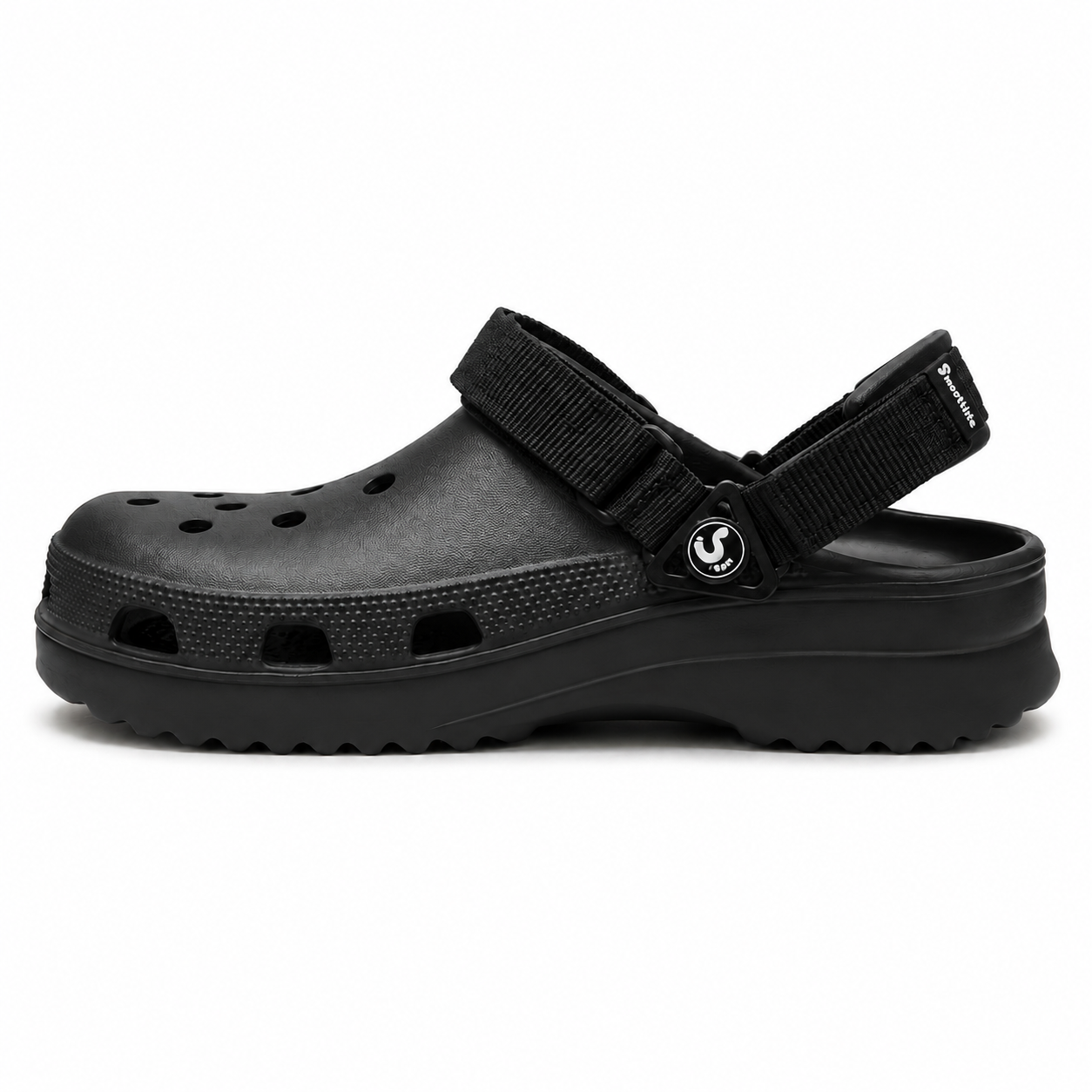 Smoothlite Ultra-Chunky Adjustable Clogs for men in Black, image 7